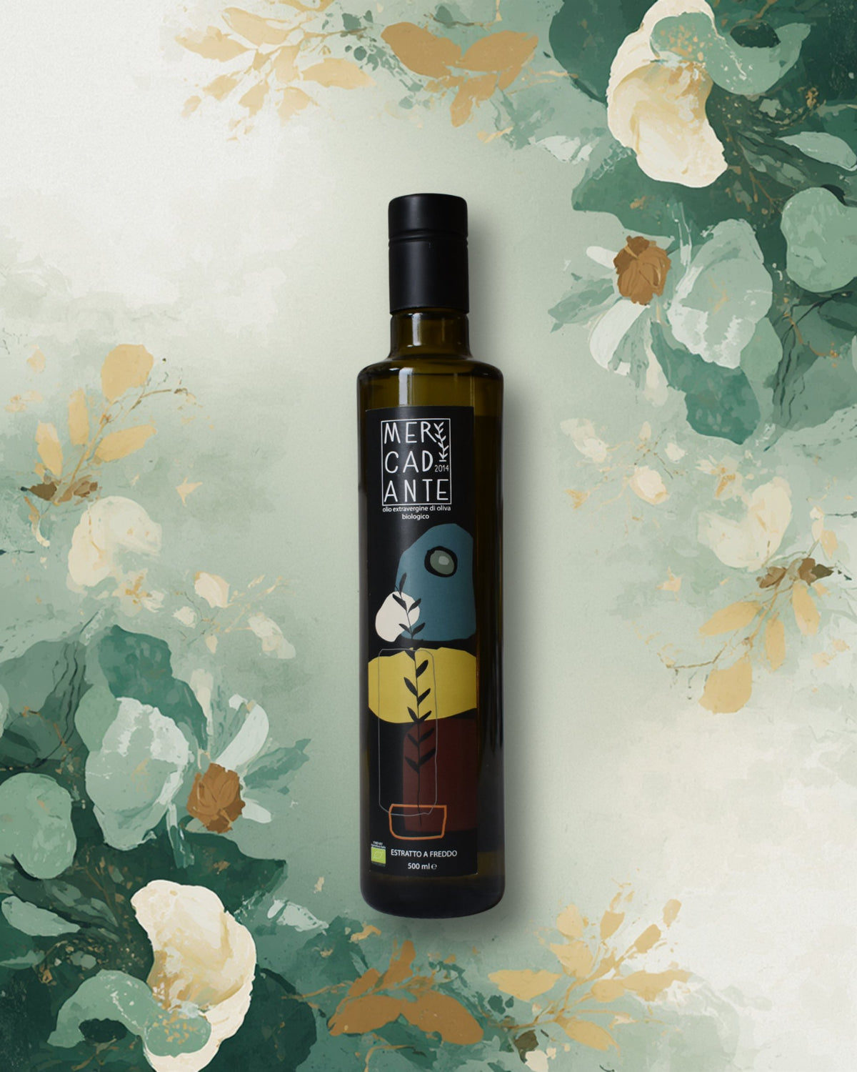 Bottiglia di olio EVO Mercadante in vetro