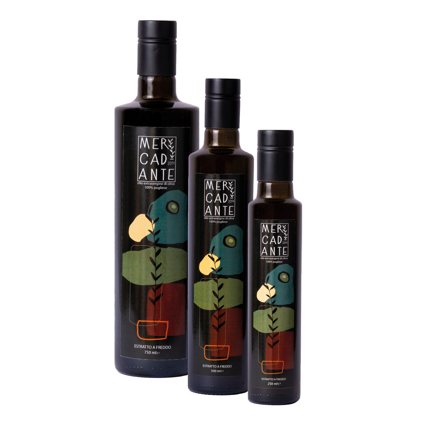 Bottiglia vetro Olio EVO 3 pezi Bottiglia vetro Olio EVO (confezione da 12 bottiglie da 250ml a 750ml) - immagine 1